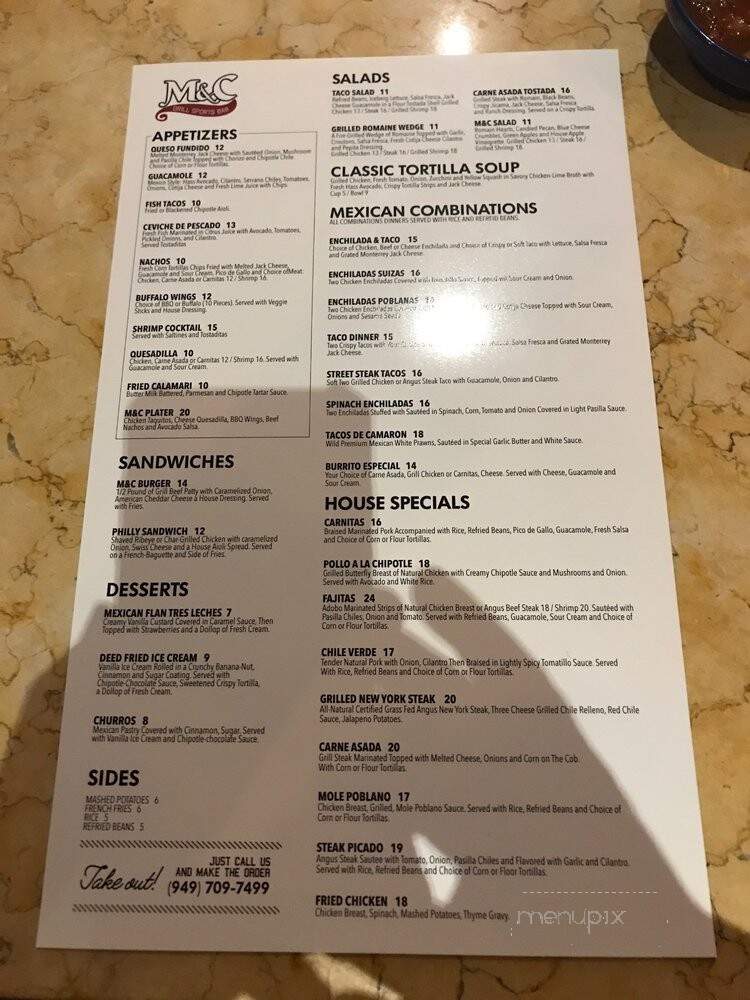 M&C Grill Sports Bar - Trabuco Canyon, CA