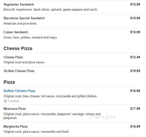 Barcelona Pizza - Wilmington, DE menu_pic