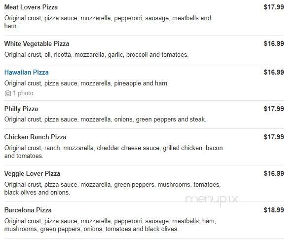 Barcelona Pizza - Wilmington, DE menu_pic