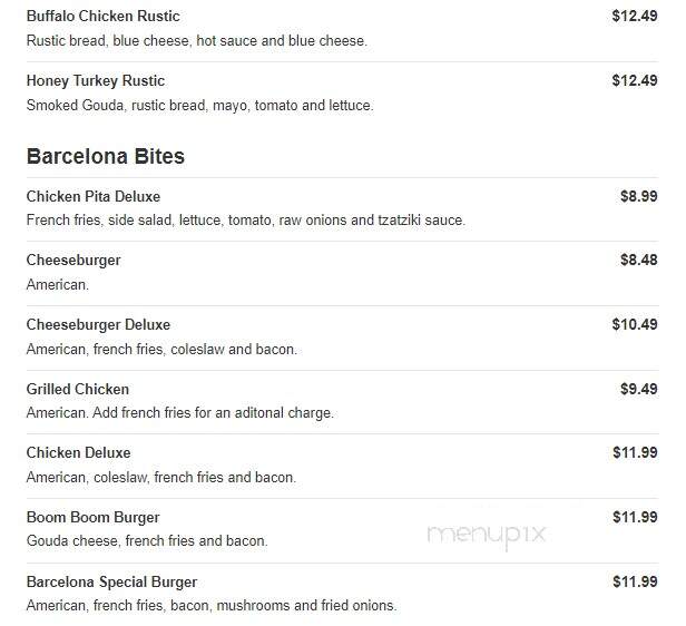 Barcelona Pizza - Wilmington, DE menu_pic