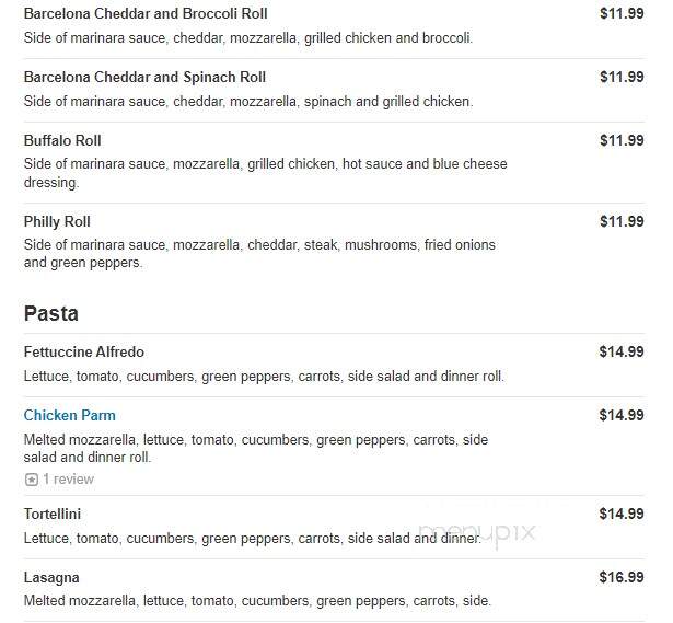 Barcelona Pizza - Wilmington, DE menu_pic