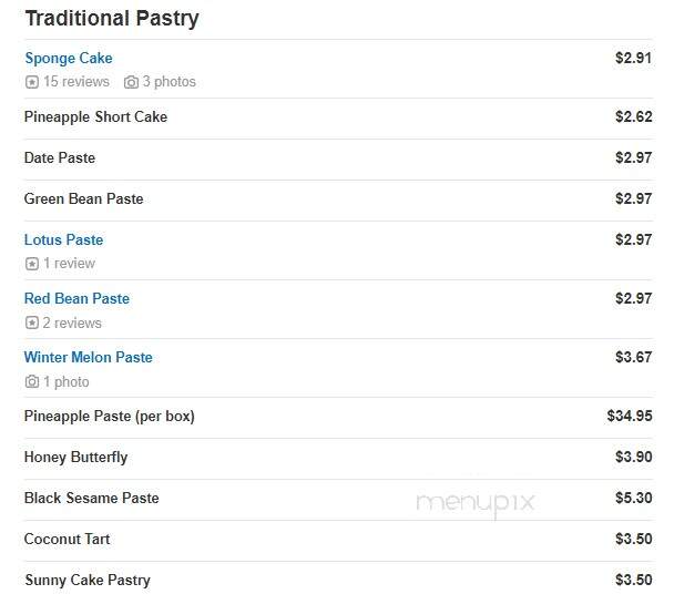 Diamond Bakery - Monterey Park, CA menu_pic
