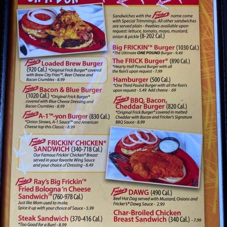 Fricker's Restaurant - Fremont, OH menu_pic