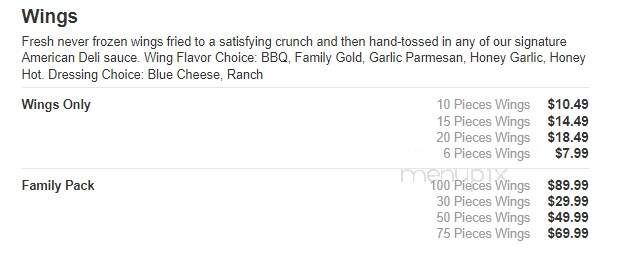 American Deli - Griffin, GA menu_pic