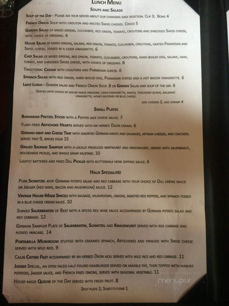 Stone Hill Winery - Hermann, MO menu_pic