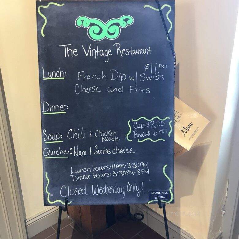 Stone Hill Winery - Hermann, MO menu_pic