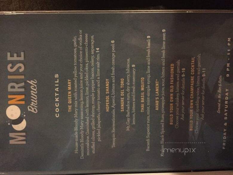 Tupelo Honey Cafe - Knoxville, TN menu_pic