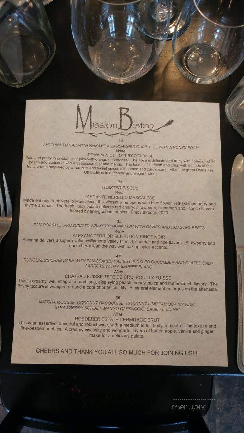 Mission Bistro - Stevensville, MT menu_pic