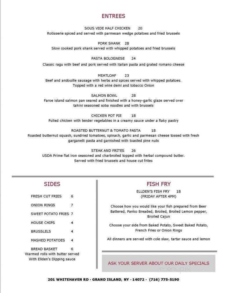 Ellden's - Grand Island, NY menu_pic