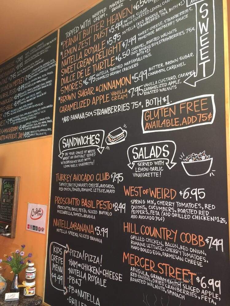 Crepe Crazy - Dripping Springs, TX menu_pic