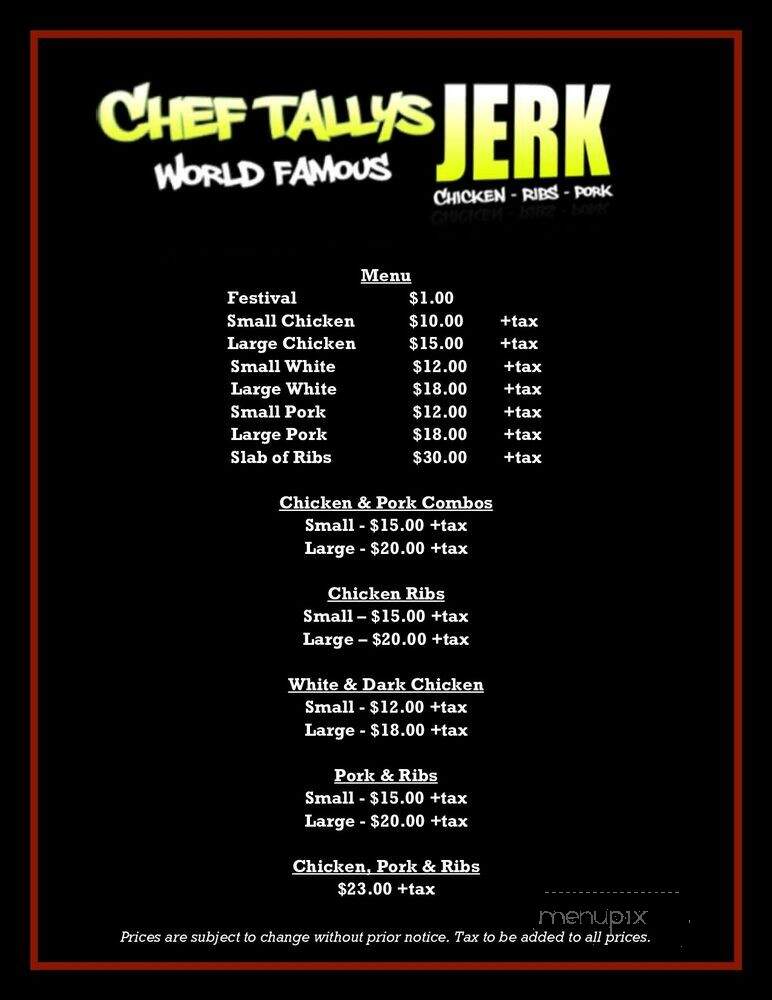 Chef Tally's World Famous Jerk - West Park, FL