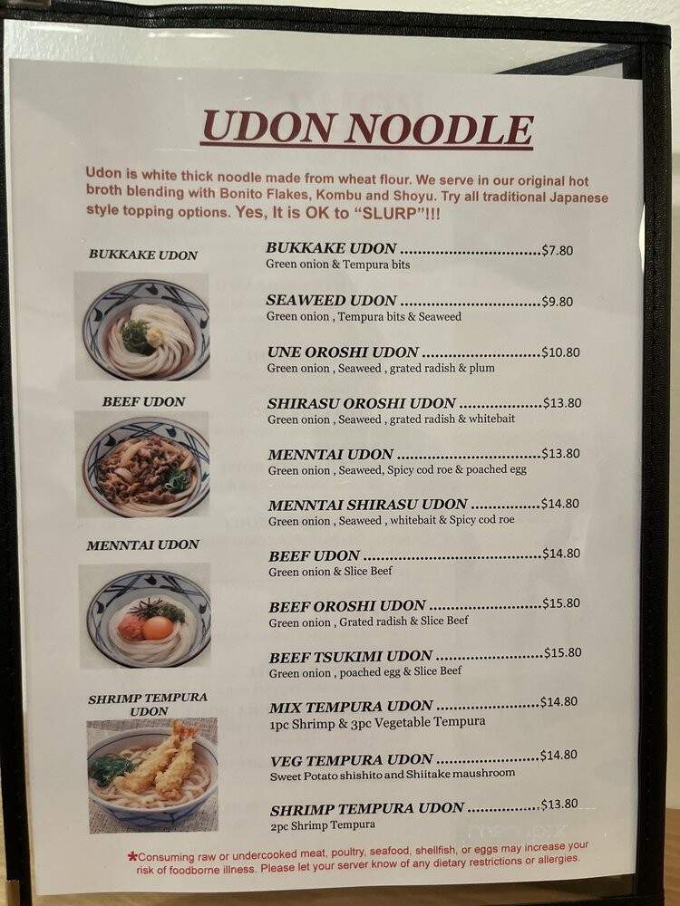 Akasushi Bar - Waimea, HI menu_pic