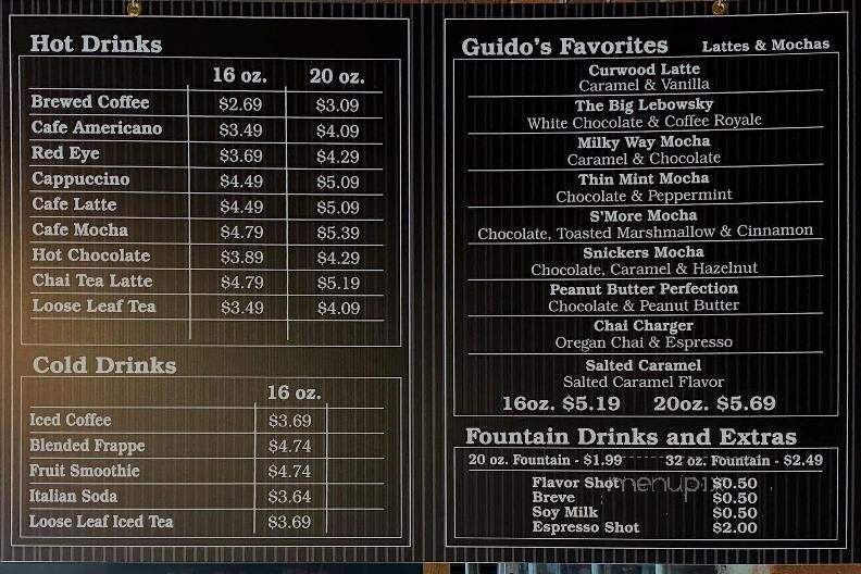 Guido's Coffee Lounge - Owosso, MI menu_pic