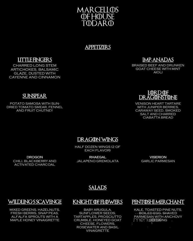 Marcello's Wine Market Cafe - Lafayette, LA menu_pic