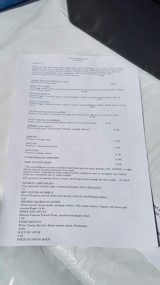 Manuel's Bread Cafe - North Augusta, SC menu_pic