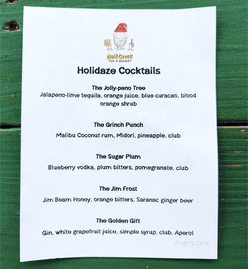 Nail Creek Pub & Brewery - Utica, NY menu_pic