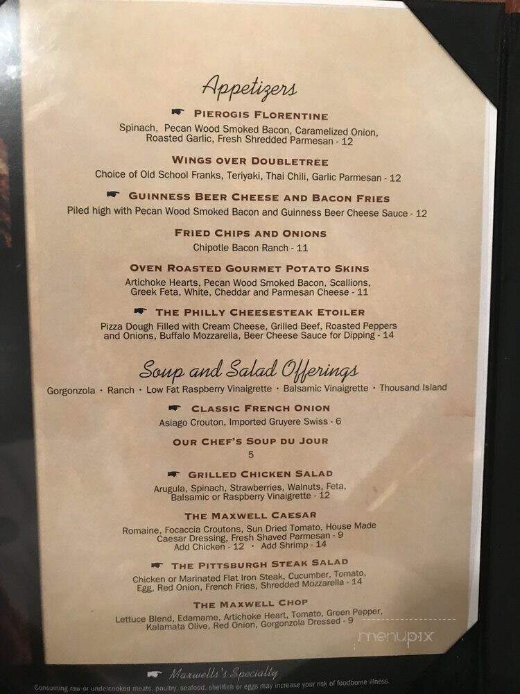 Maxwell's - Washington, PA menu_pic