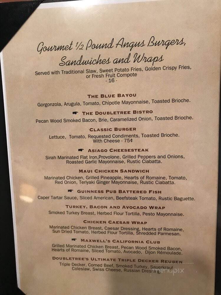 Maxwell's - Washington, PA menu_pic
