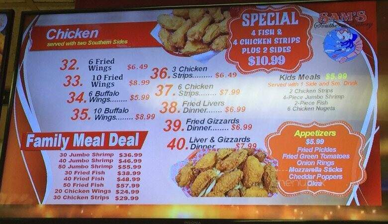 Sams Southern Eatery - Minden, LA menu_pic