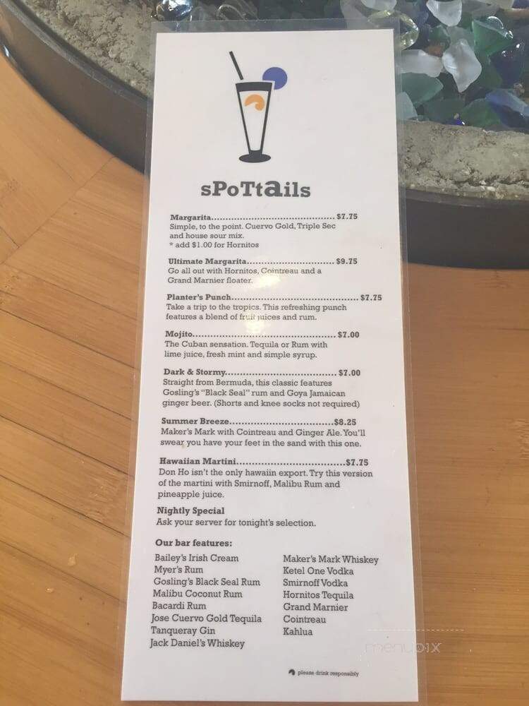 The Spot - Burlington, VT menu_pic