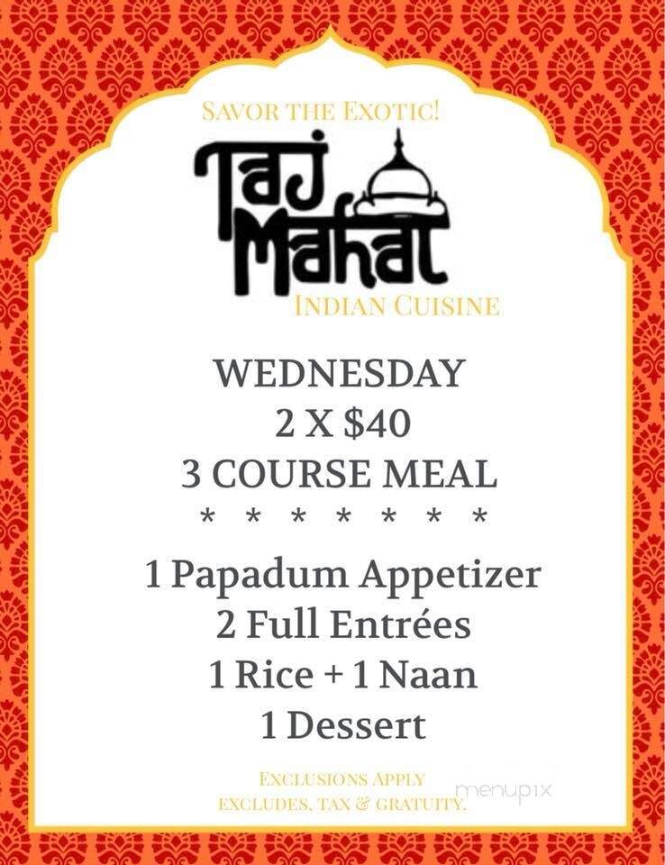 Taj Mahal Restaurant - Prescott, AZ