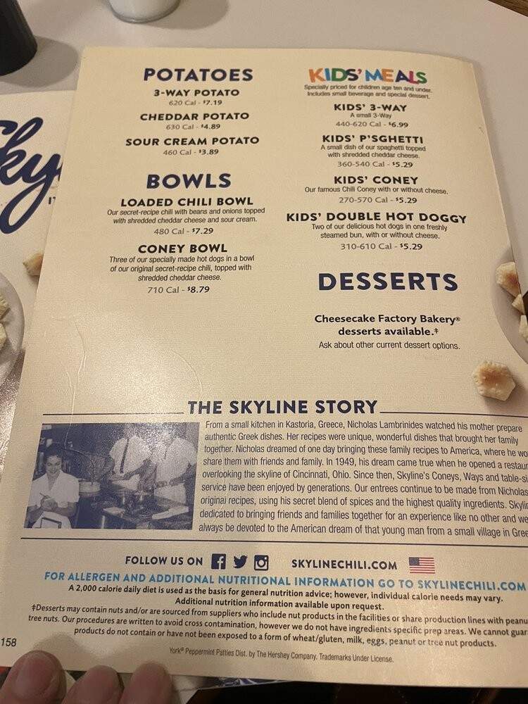 Skyline Chili - Naples, FL menu_pic