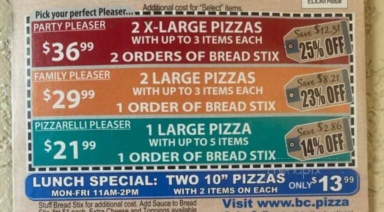 BC Pizza - Roscommon, MI menu_pic