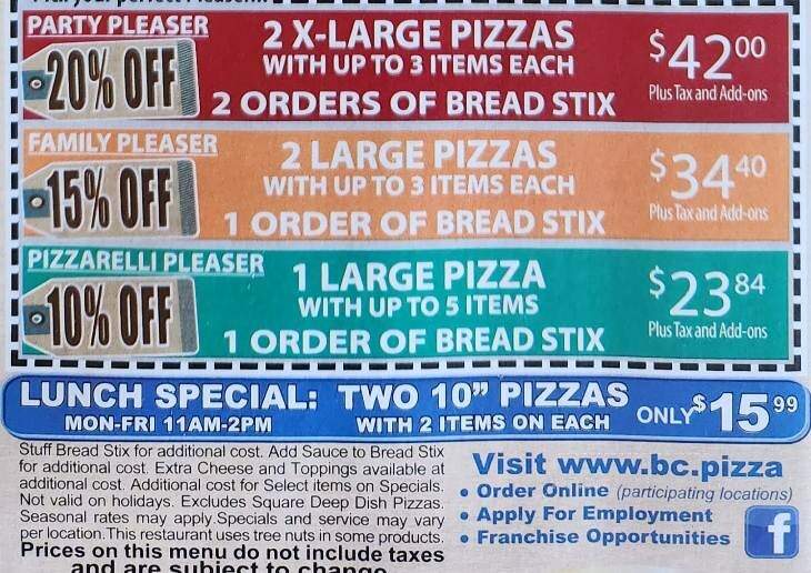 BC Pizza - Roscommon, MI menu_pic