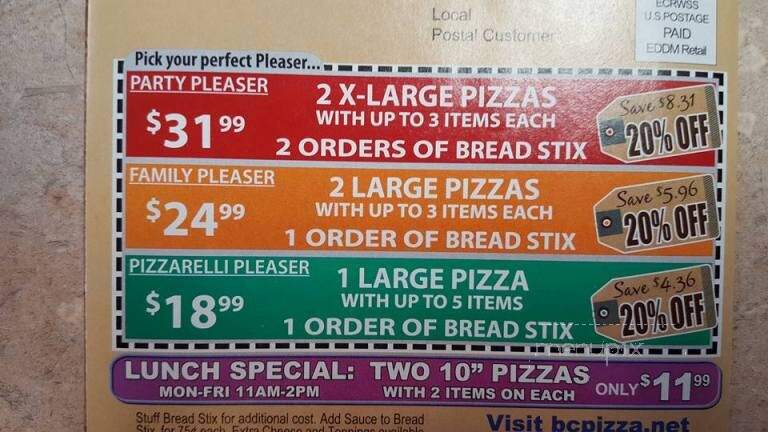 BC Pizza - Roscommon, MI menu_pic