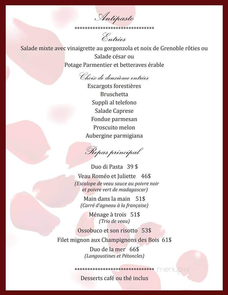 Restaurant Terracina - Laval, QC menu_pic