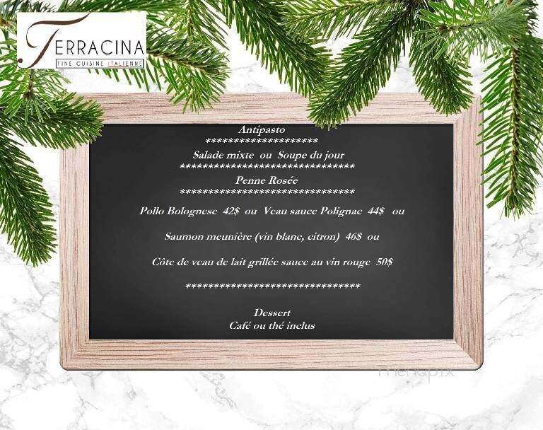 Restaurant Terracina - Laval, QC menu_pic