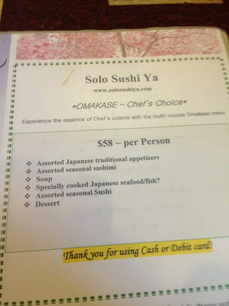 Solo Sushi-Ya - Newmarket, ON