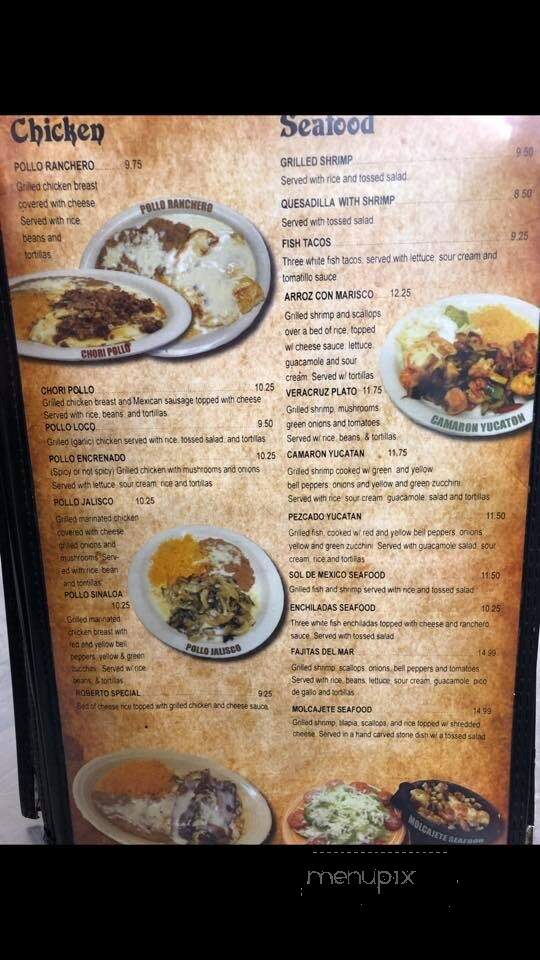 Sol De Mexico - Carlinville, IL menu_pic