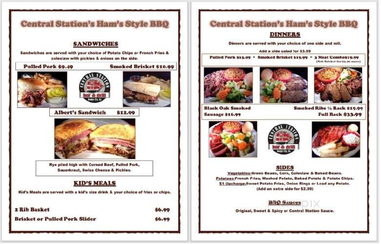 Central Station Club & Grill - Dodge City, KS menu_pic