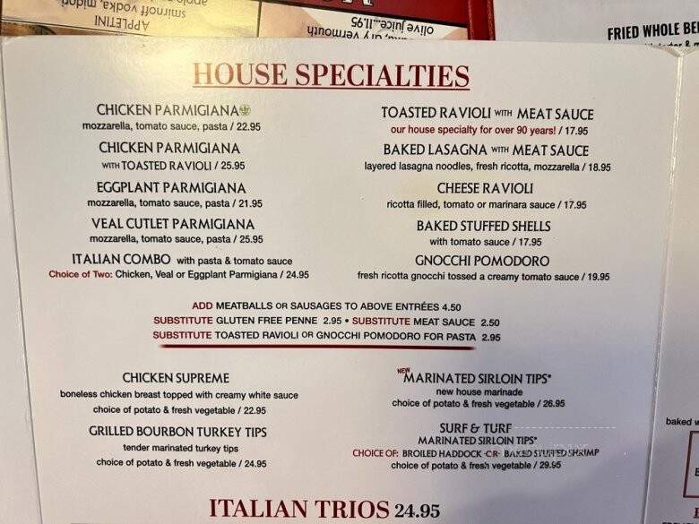 Chateau Restaurant - Waltham, MA menu_pic