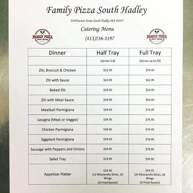 Family Pizza & Grinders - South Hadley, MA