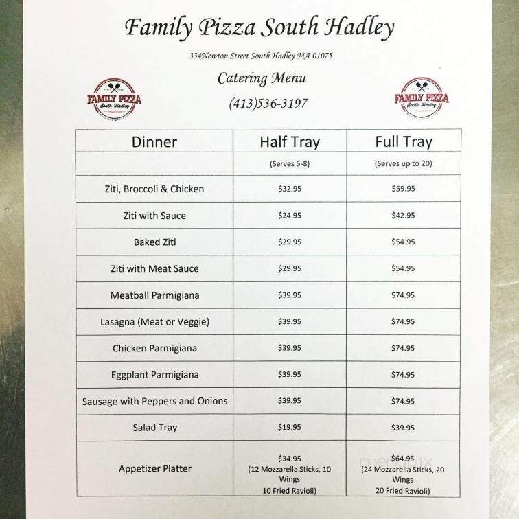 Family Pizza & Grinders - South Hadley, MA menu_pic