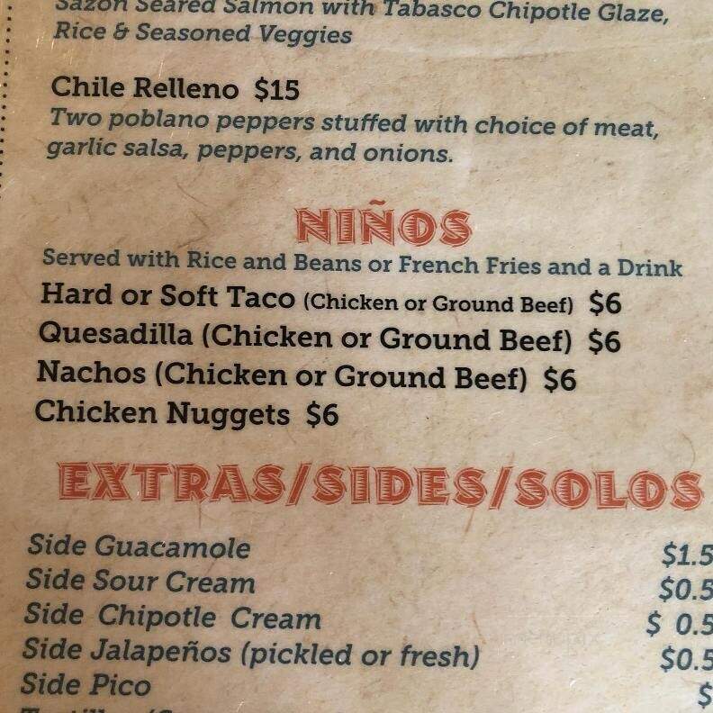 Bubba Garcia's Mexican Cantina - St Simons Island, GA menu_pic