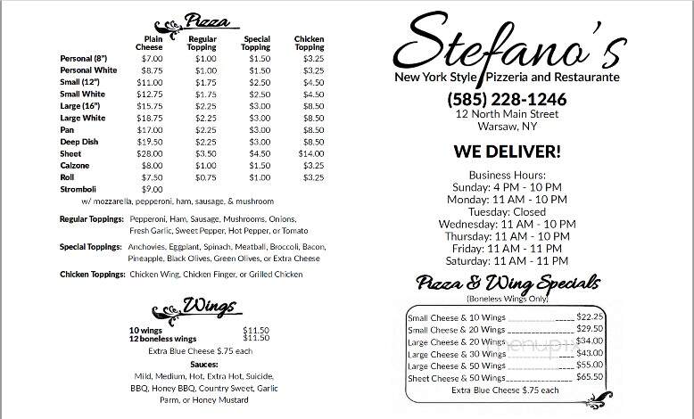 New York Pizzeria - Warsaw, NY menu_pic