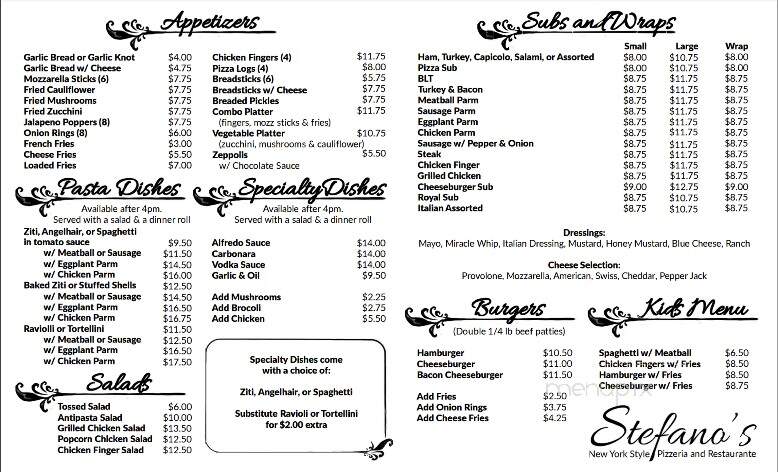 New York Pizzeria - Warsaw, NY menu_pic