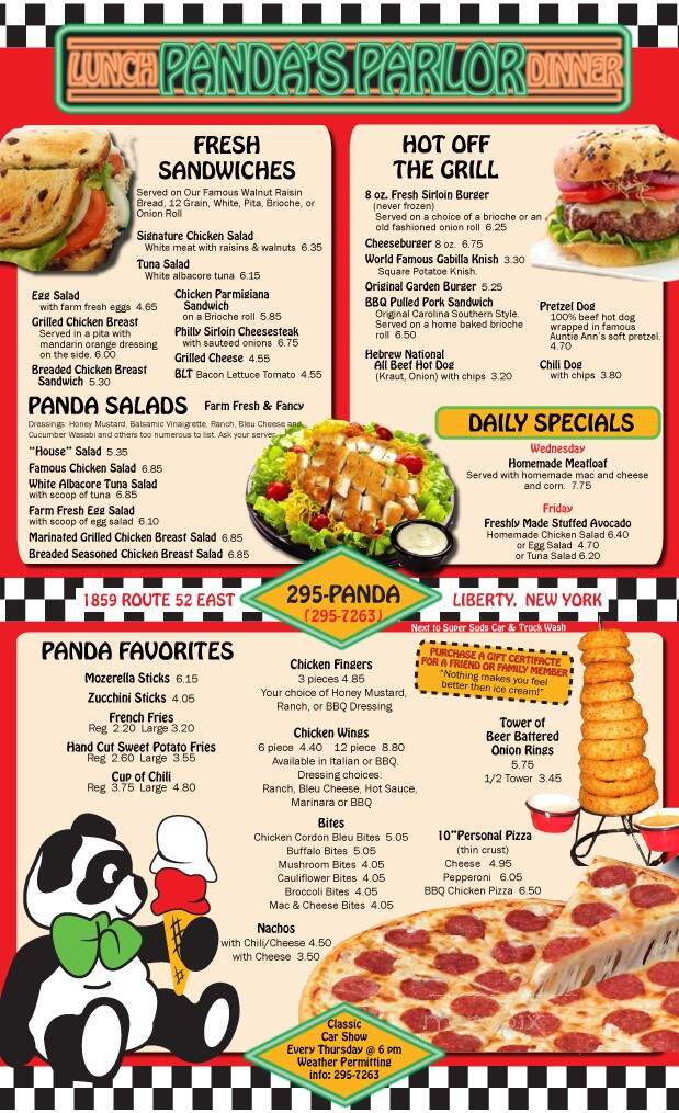 Pandas Parlor - Liberty, NY menu_pic