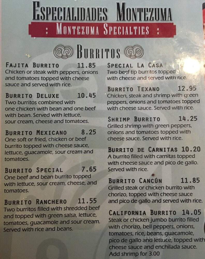 Montezuma Mexican Restaurant - Chambersburg, PA