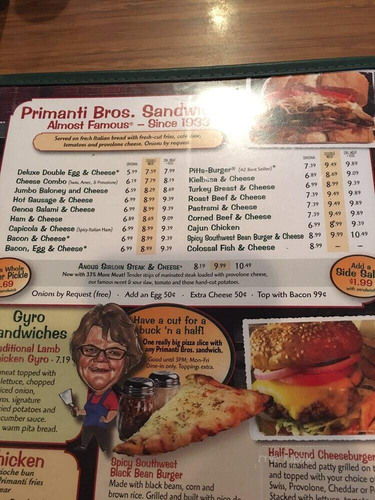 Primanti Bros Pleasant Hill - Pleasant Hills, PA menu_pic