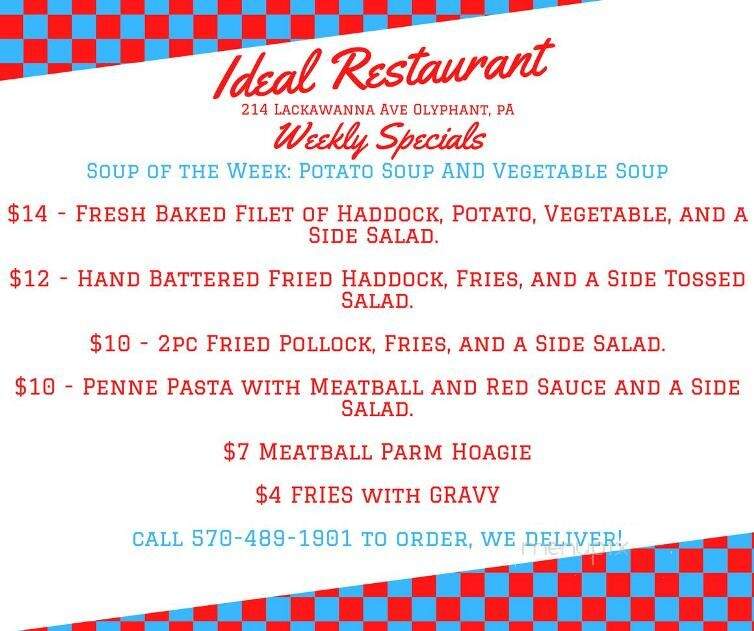 Regal Room - Olyphant, PA menu_pic