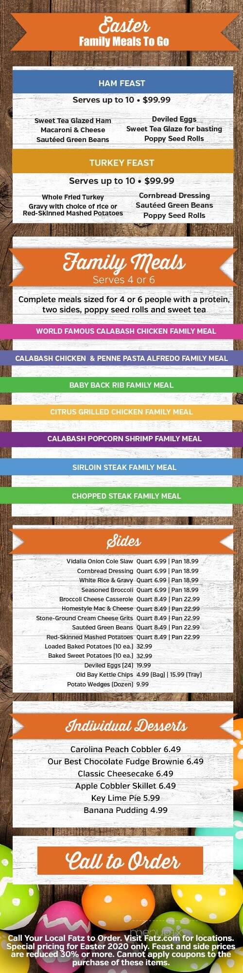 FATZ Cafe - Greer, SC menu_pic