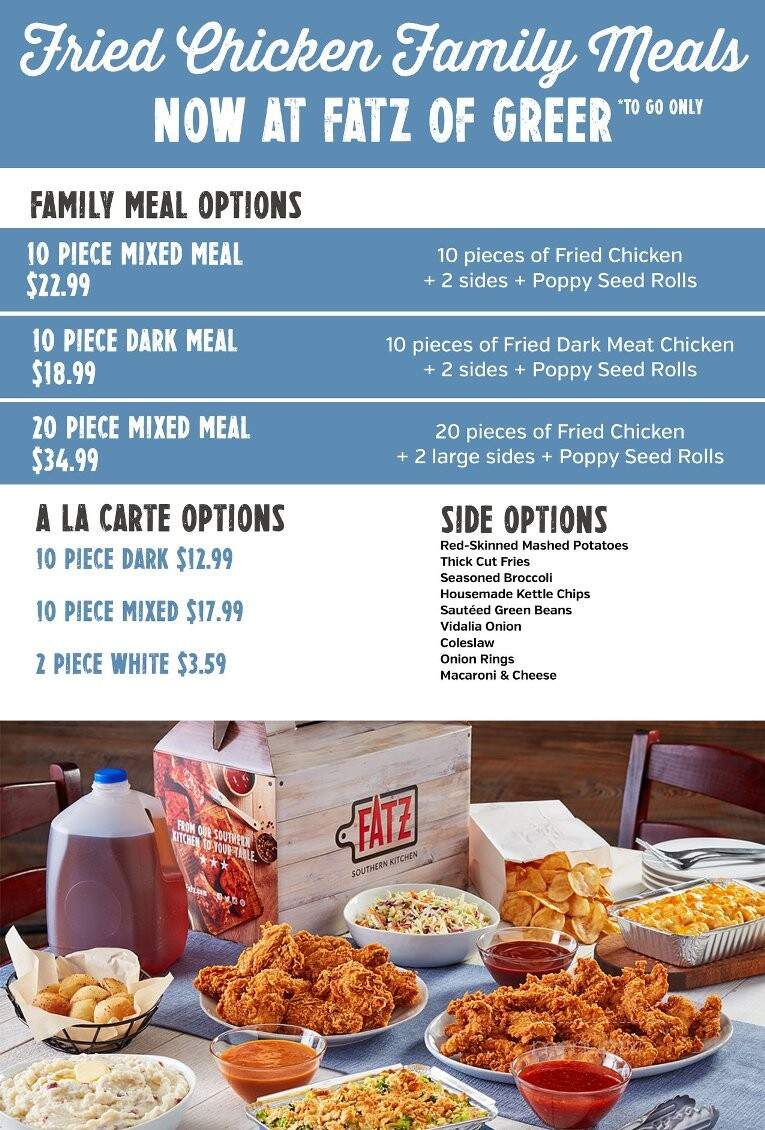 FATZ Cafe - Greer, SC menu_pic