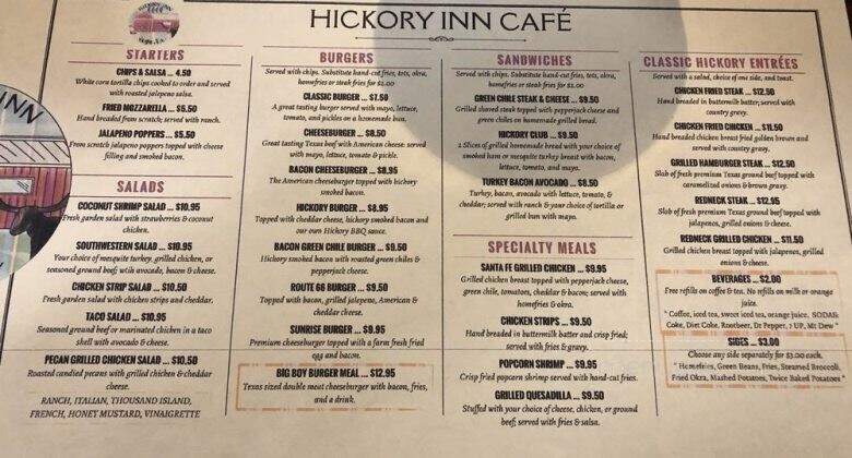 Hickory Cafe - Vega, TX