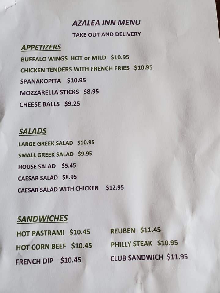 Azalea Inn - Norfolk, VA menu_pic