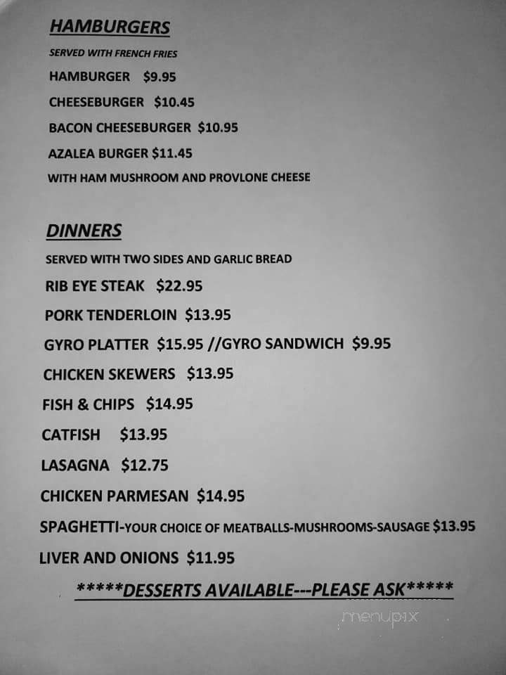 Azalea Inn - Norfolk, VA menu_pic
