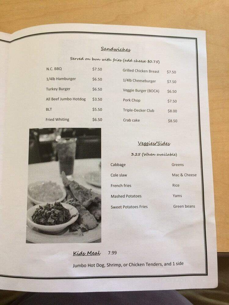 Family Secrets Restaurant - Richmond, VA menu_pic